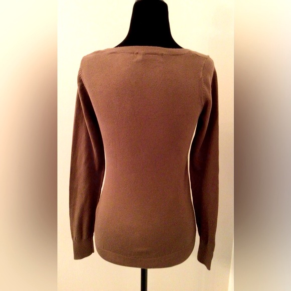 ZARA Moka Brown Cotton Scoop Neck Sweater - Small *BUNDLE OFFER* - Picture 2 of 3